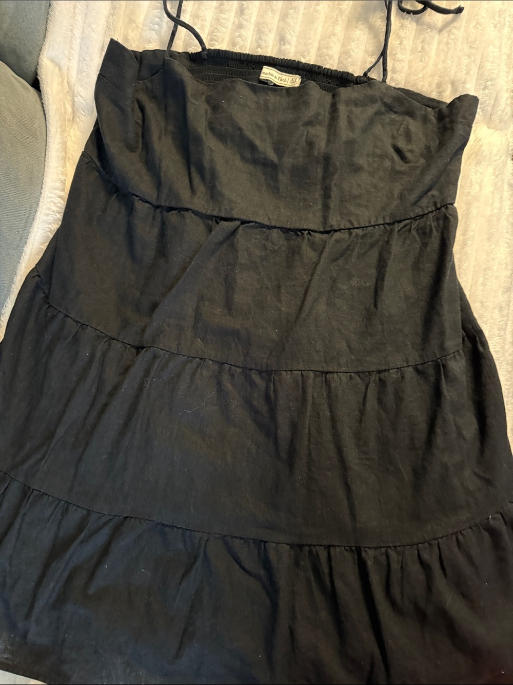 Abercrombie & Fitch Black Tiered Sundress